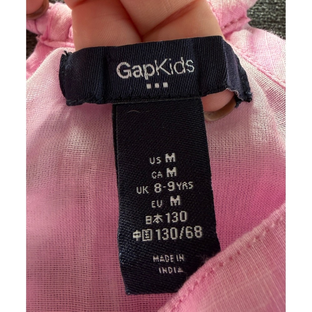 Gap Kids Pink Zebra Spaghetti Strap Lined Sundress Girls Size M 8 9 Years Summer - Picture 5 of 8